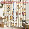 2pcs, 2D FLAT PRINTING Curtains (Without Rod) Corgi Parade(1) Popular Curtains&Drapes Festival Versatile Polyester Curtains