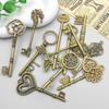 50g Vintage Personalized Metal Pendant, Antique Bronze Mixed Punk Key Earrings, Bracelet Necklace, Diy Accessory Accessories