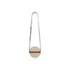 Celine Triomphe Classic Monogram Print Zipper Closure Canvas And Lambskin Round Bag Women Shoulder Bag White 10G342CAM-01TA