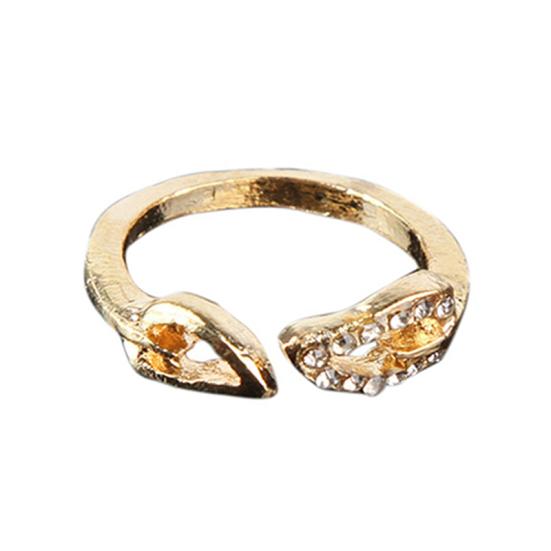 Женское кольцо со стразами и двумя листами, открытое кольцо, ювелирное изделие для влюбленных, подарок на вечеринку