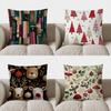 Home Decor Christmas Geometric Pattern Throw Pillow Cover Pattern Cushion Cover Suitable For Sofa Bedroom Car Pillow Cover
