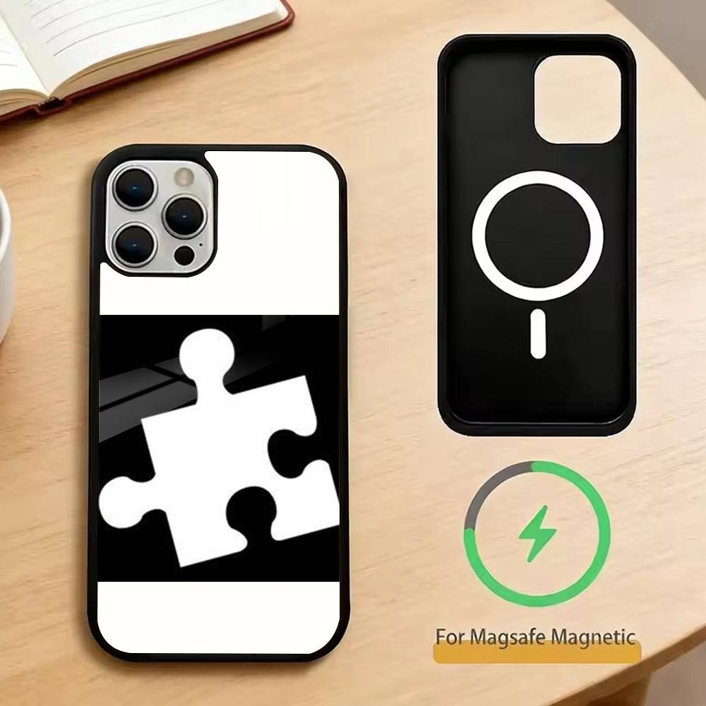 Creative puzzle Phone Case For iPhone17,16,15,14,13,12,11 Plus,Pro Magnetic For Magsafe Wireless Charging
