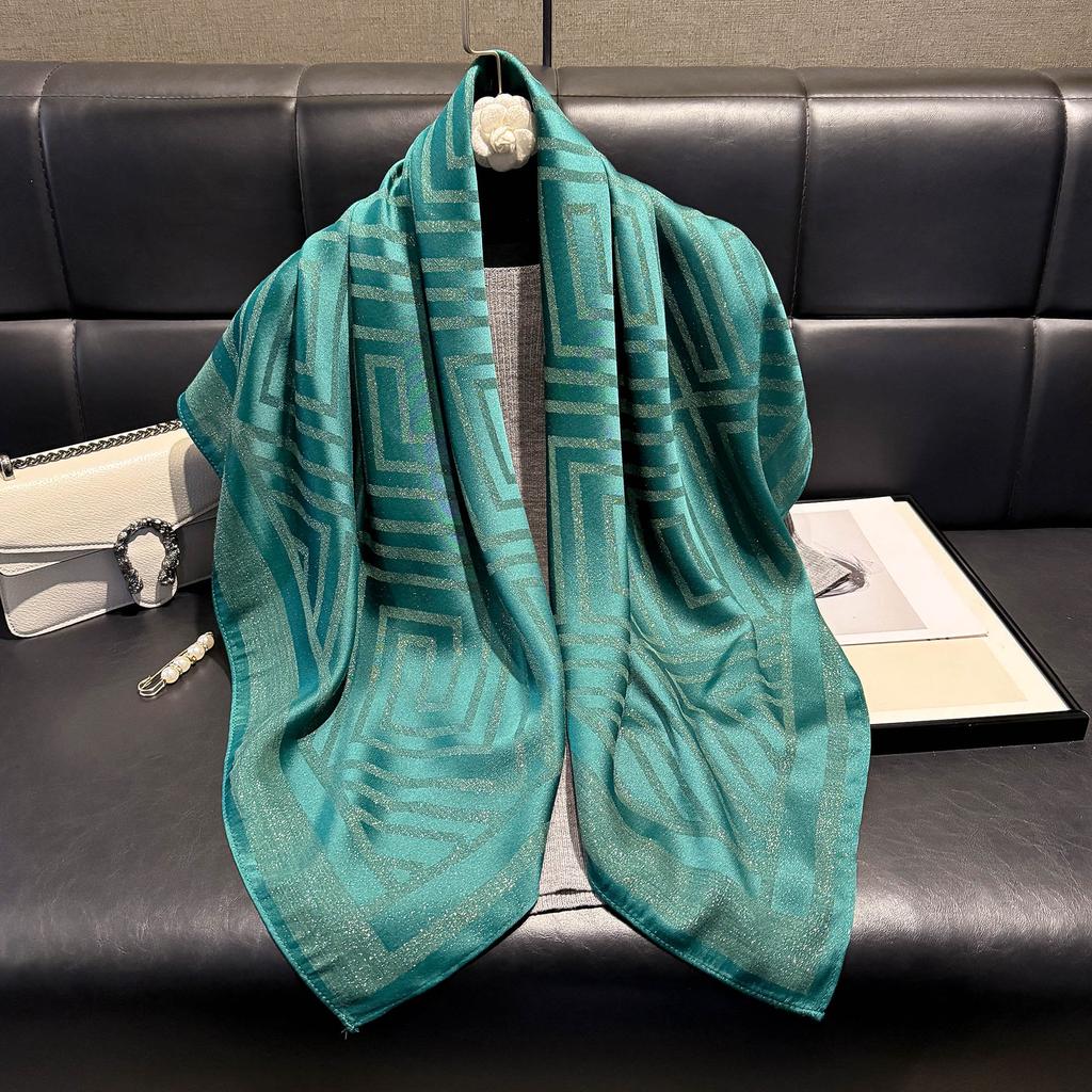 90 Модных квадратных платков, Свежие, Дышащие и Мягкие Литературные шелковые платки, Женские весенние и осенние модные универсальные декоративные платки