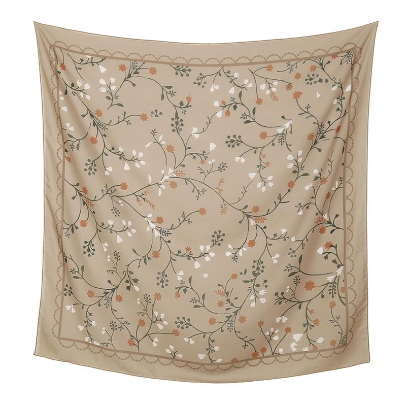 Малайзия Цветочный Принт 110 Квадратный Шарф Мусульманский Хиджаб Женщины Элегантные Шали Дамы Повседневный Головной Платок Тюрбан Косынка Оптовая Продажа