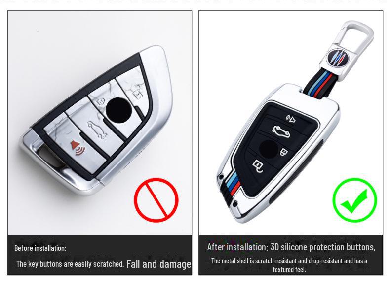 Чехол для ключа BMW 5 серии для 530, 525, 325li - металлический корпус с пряжкой