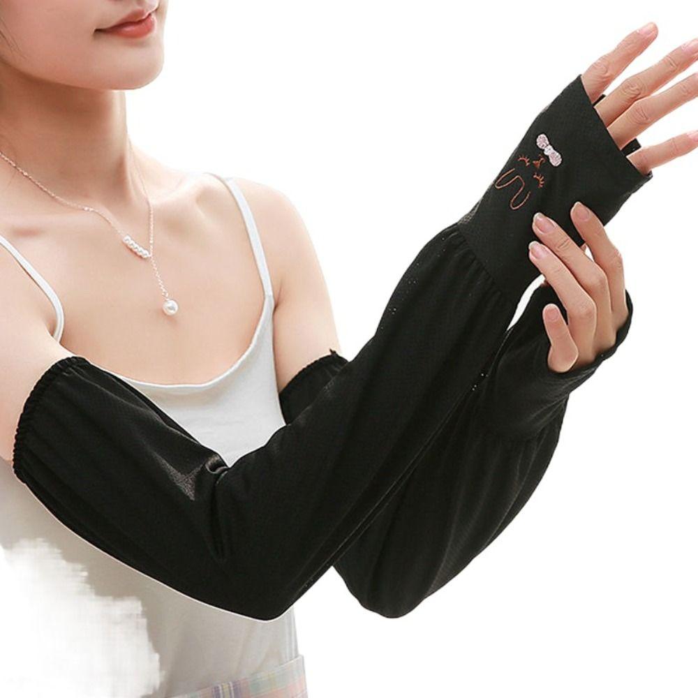 Rabbit Sunscreen Sleeve UV Protection Sun Protection Cover Thin Ice Silk Sleeves  Cycling
