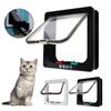 With 4 Way Lock Security Flap Door For Dog Cat Kitten Cat Puppy Safety Gate Smart Pet Door ABS Plastic Dog Cat Flap Door Small Pet Supplies