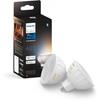 Connected Bulb - PHILIPS HUE - MR16 - White Light - Bluetooth Compatible - Set of 2 - Works with App and Voice