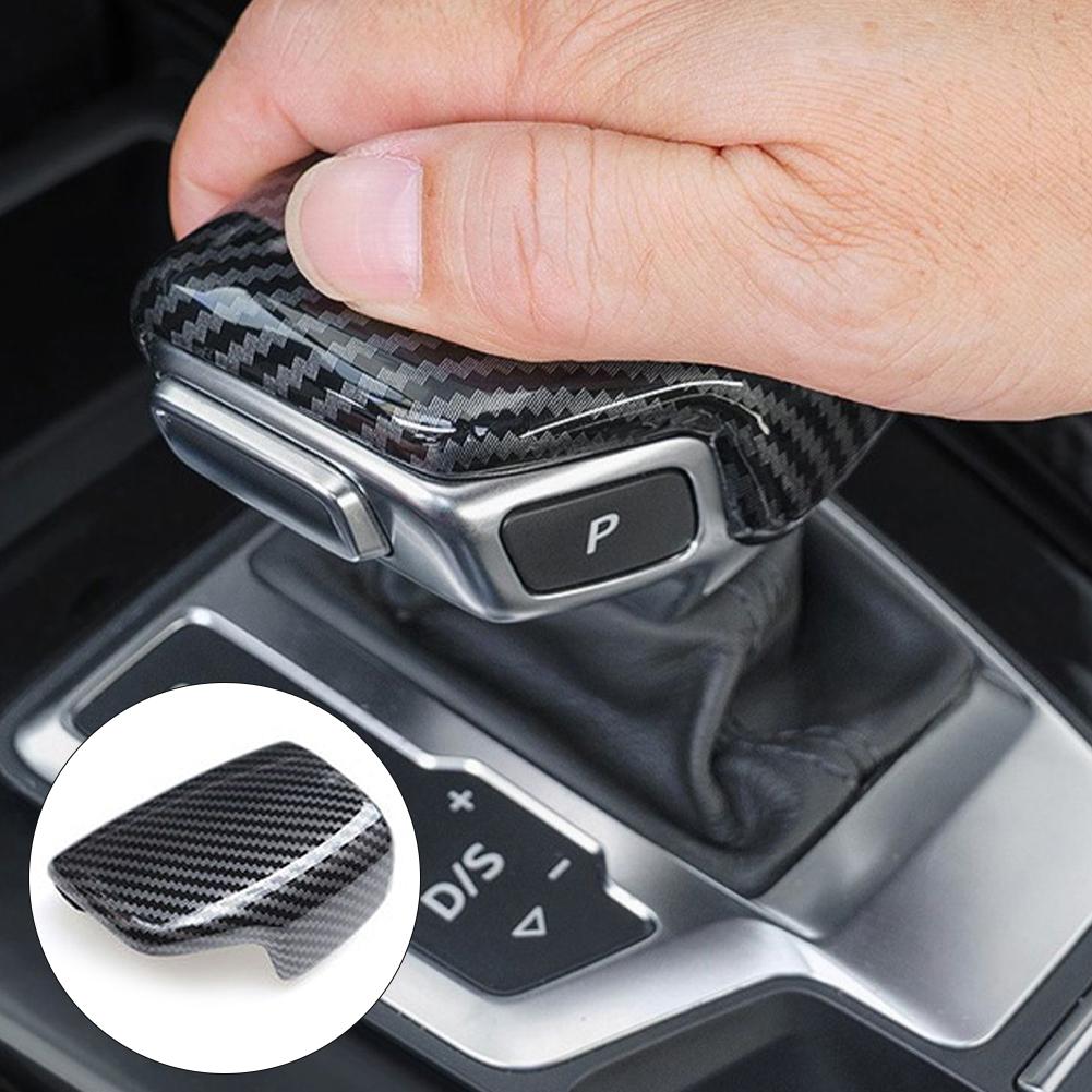 Carbon Fiber Pattern Gear Shift Knob Handle Trim Cover Sticker for A3 S3 A3L A4L A6L Q2L Q5L Q7 2014 2015 2016 2017 2018
