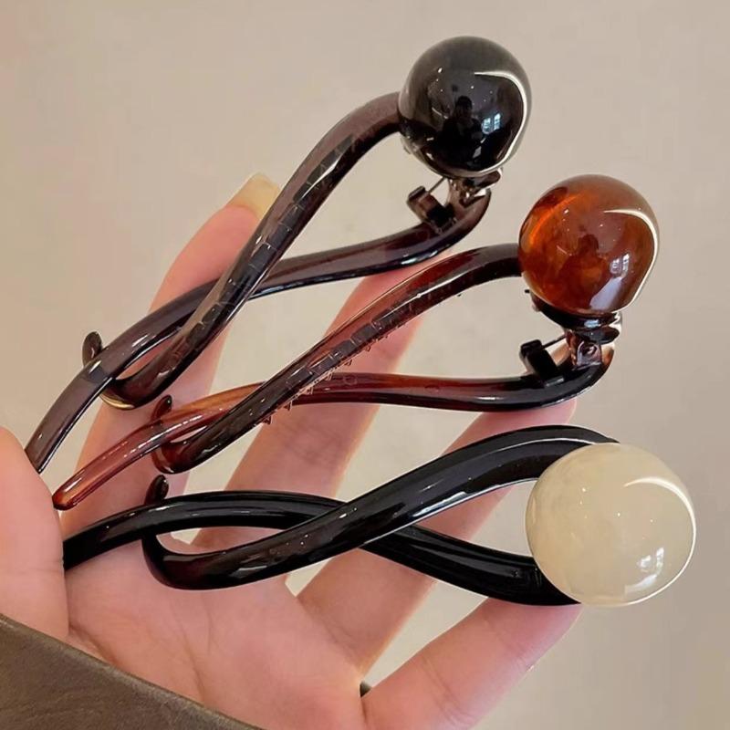 Ретро S-образные заколки для волос с хвостиком, новая мода, разноцветные витые полые заколки в форме акулы, головной убор, аксессуары для волос, подарок