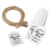 Thank You Hang Tag DIY Handmade Thank You Hang Tag Holiday Gift Hanging Card Label Party Wedding Decoration 100 Pcs/pack