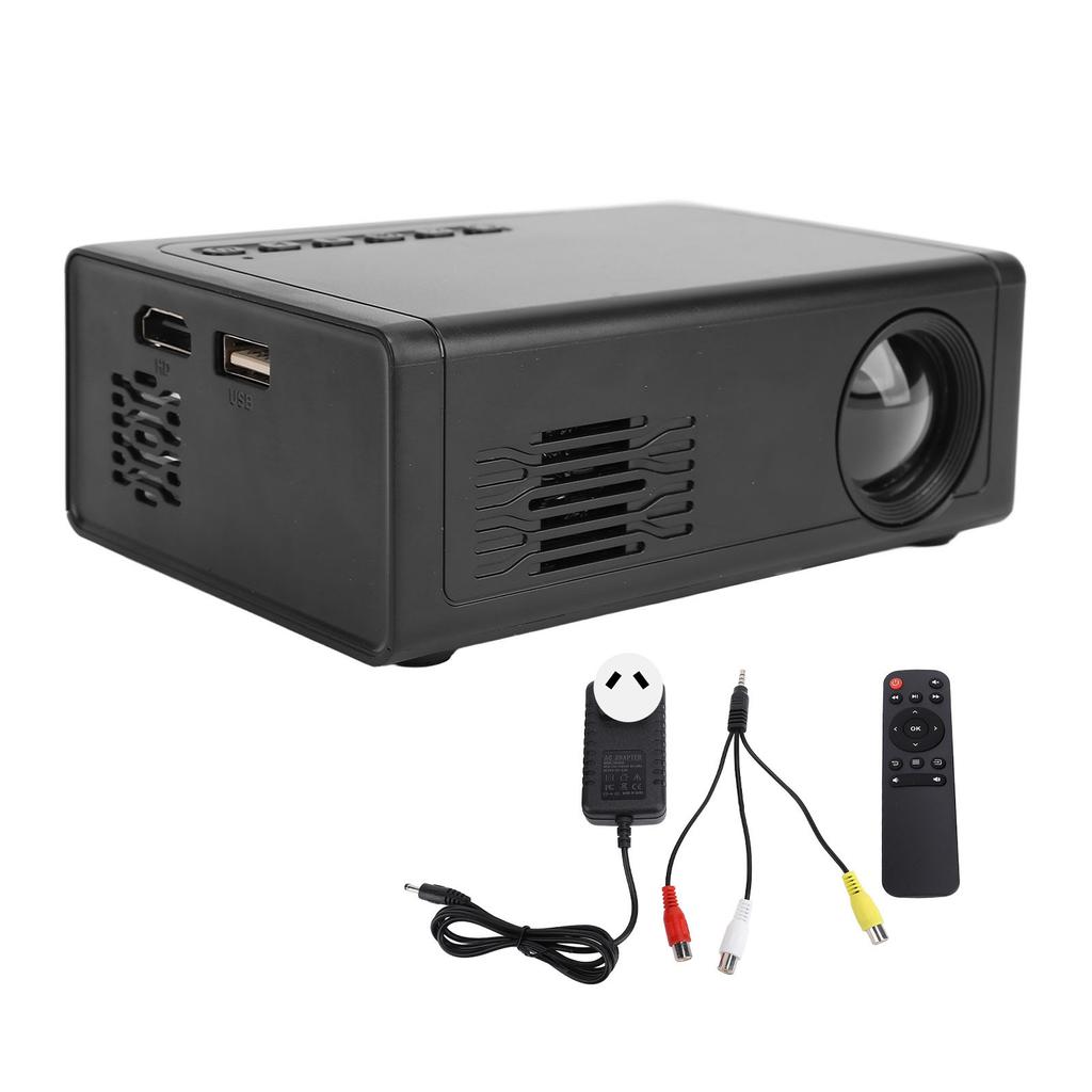 Портативный проектор 1080P HD USB Movie Video Projector с HD Multimedia Interface Пульт дистанционного управления для