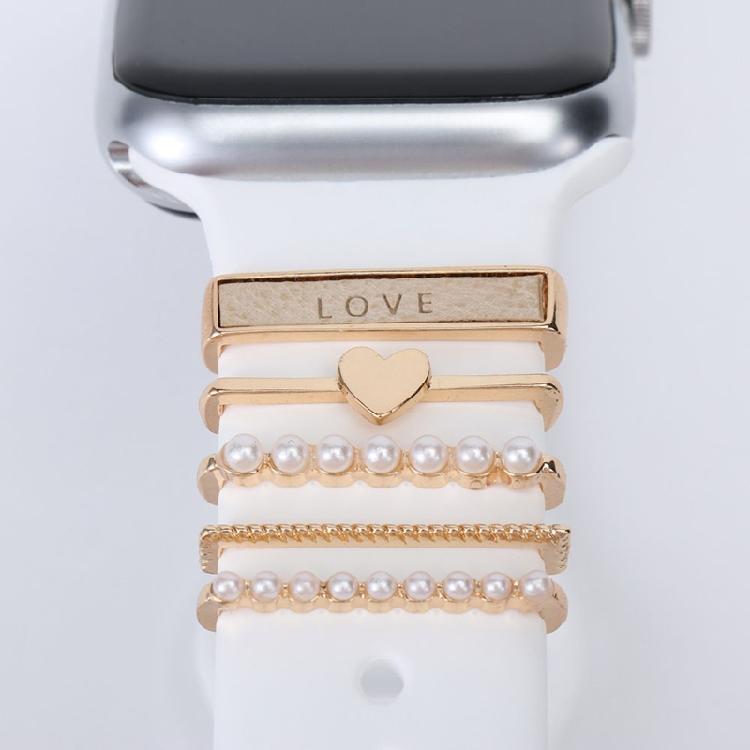 Novelty Watch Bands Charms Decorative Rings Loops Silicone Strap Decor for Watch