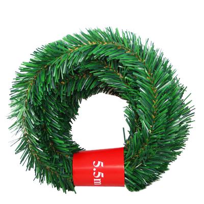 5.5M Сосновая Рождественская Гирлянда Зеленая Искусственная Рождественская Елка Пакет Гирлянд из Ротанга Рождественская Сосновая Стена