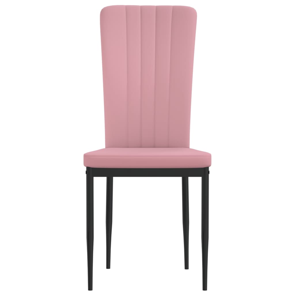 Dining Chairs 4 pcs Pink Velvet