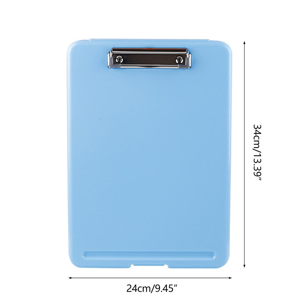 2-in-1 Clipboard with File Storage Case Portable Document Organizer Waterproof File Folder for Hospital Nurse Doctor
