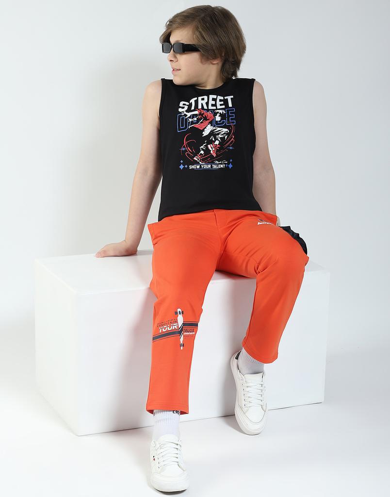 Футболка для мальчика стандартного кроя с принтом | Полурукав | Круглый вырез | Повседневная футболка для мальчика