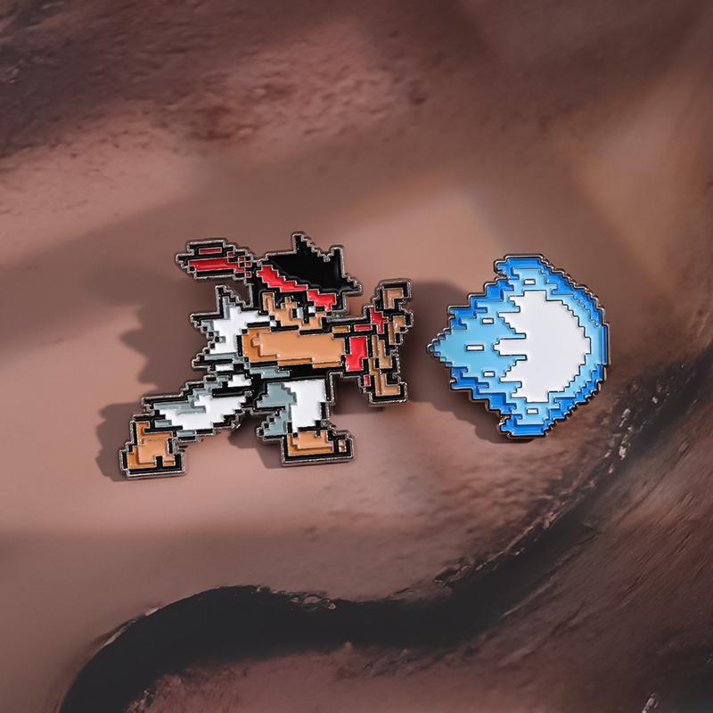 Childhood Arcade Pixel Game Peripheral Enamel Pins Custom Personalized Creative Brooches Lapel Badges Jewelry Gift for Kids