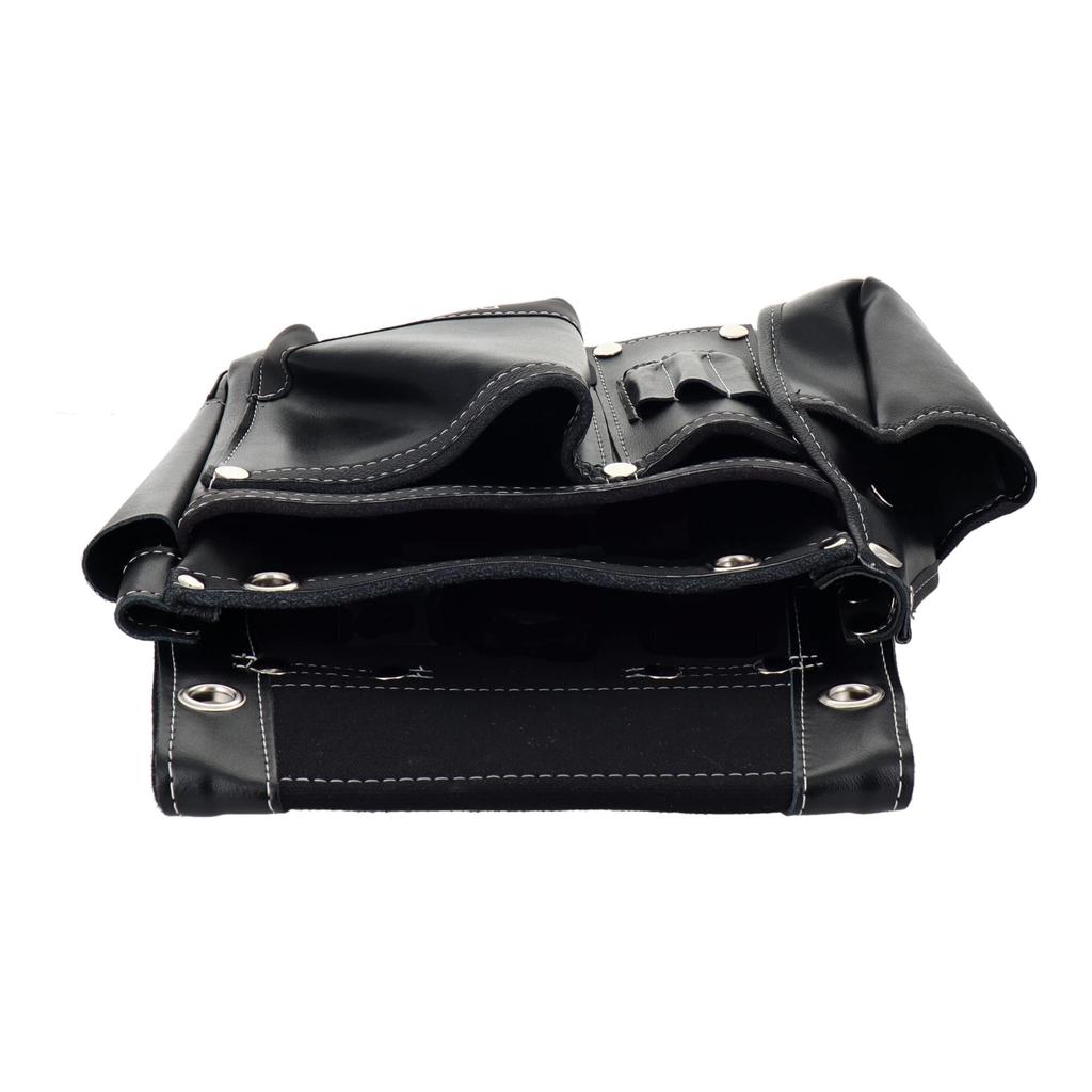 Sankyo Corporation DBLTACT Genuine Leather Excellent Nail Bag 2 Tiers with Ink Point Case Black DTL-11-BK