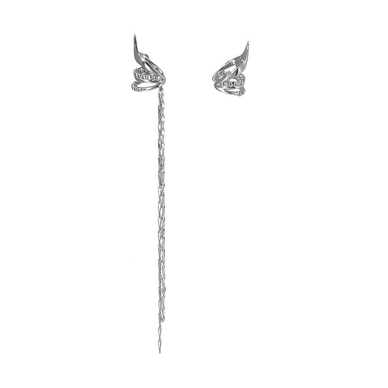 Элегантные кисточки эльфийские каффы для ушей: Без пирсинга, многослойный дизайн из бусин и цепочек