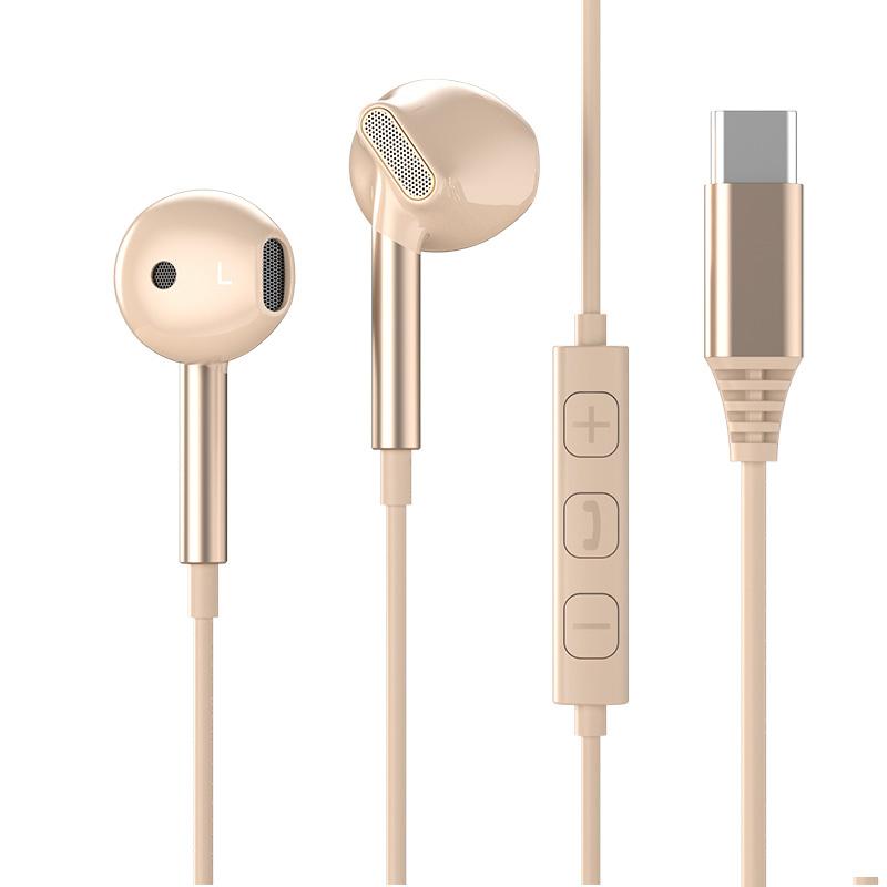 Wired In Ear Headphones HiFi Surround Sound In Ear USB Type C 3.5mm Earphone With Button Control Wired Earplugs For Music Player 2