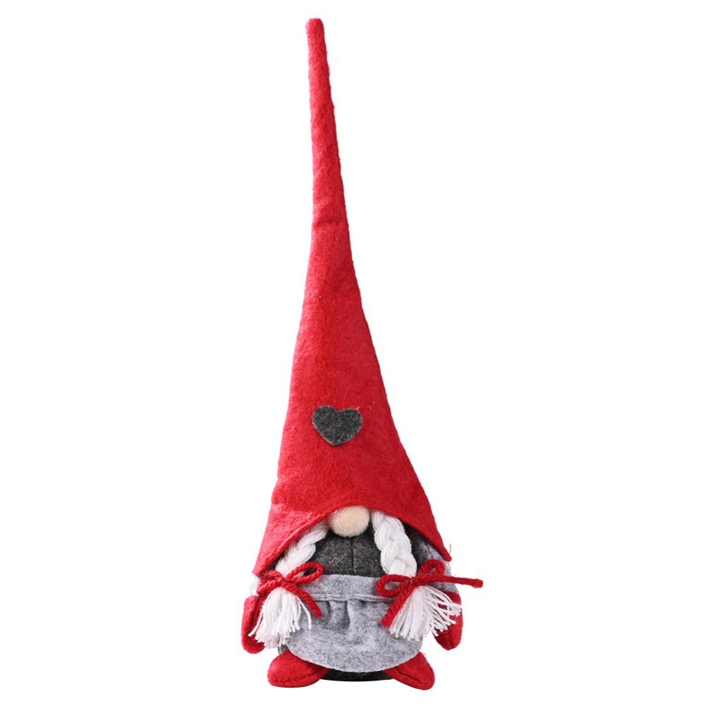 Lovely And Cute Gnome Doll With Long Red Hat Protect Your House And Bring You Happiness