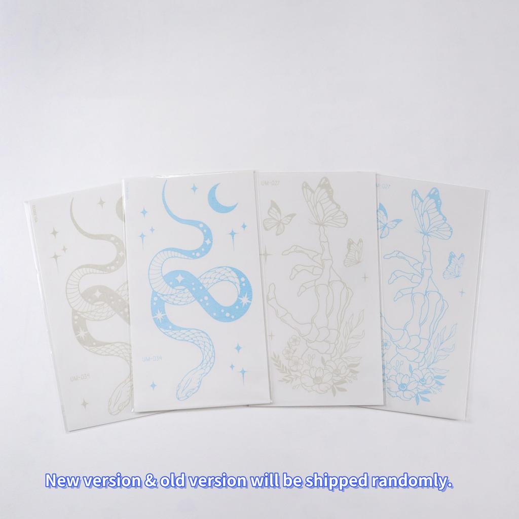 2 Sheets Waterproof Herbal Tattoos Semi Permanent Arm Tattoos Back Tattoos Realistic Temp Tattoos