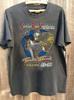 Retro-style Stevie Ray Vaughan World Tour Short-Sleeve Charcoal Grey Shirt, Pure Cotton, All-Season Streetwear Shirt