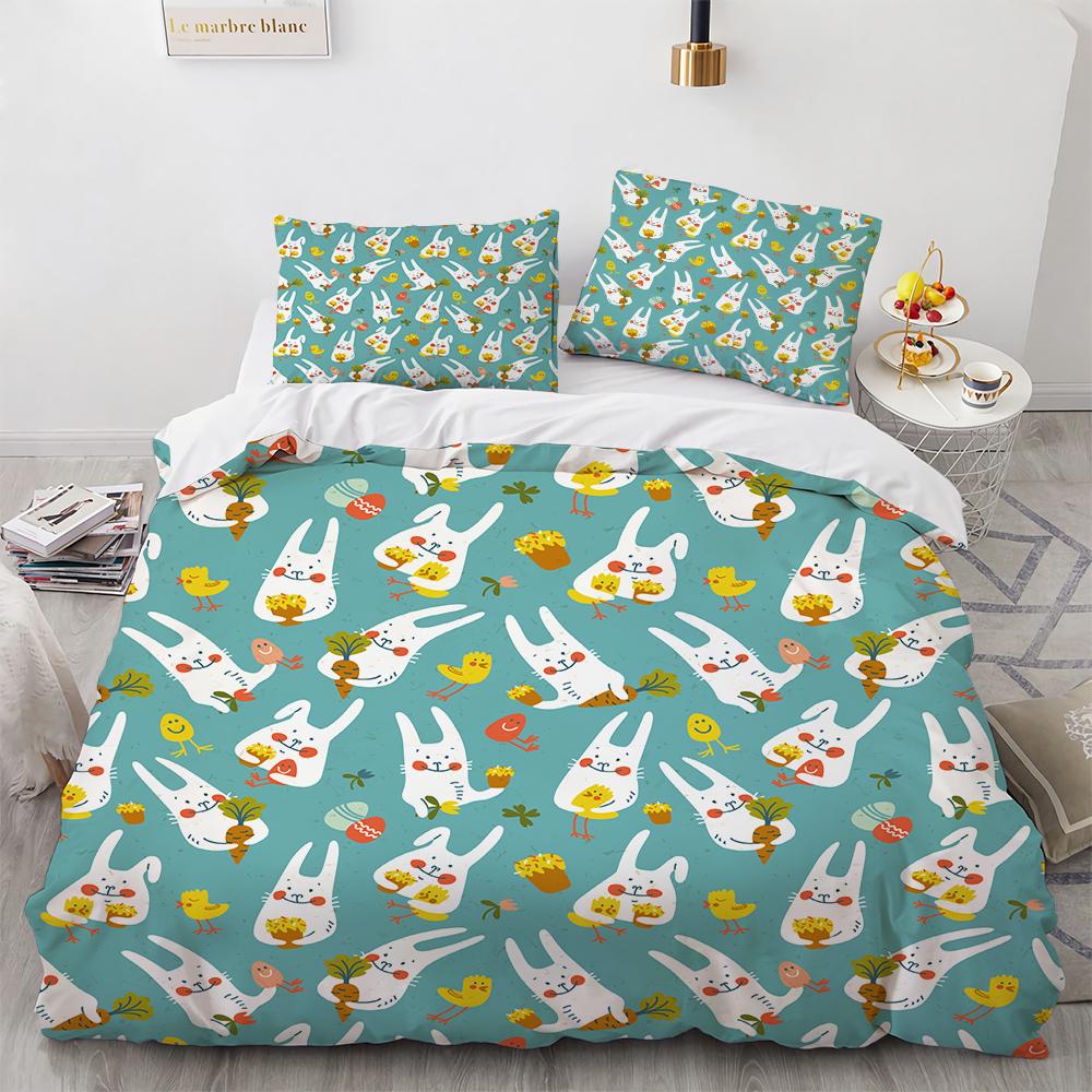 Duvet Cover Pillowcase Bedding Set Cartoon animalAdult Boy Girl Bedroom Decoration Children Single Double Large Size