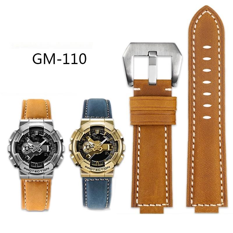 Для Casio Small Steel Cannon GM-110 GM110 GM6900 GM-6900 Модифицированный ремешок для часов из винтажной воловьей кожи Мужской винтажный ремешок 16 мм