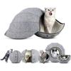 Cats House Basket Felt Pet Cat Cave Beds Nest Funny Foldable Pet Cat House For Small Dogs Puppy Pets Tunnel Can Change Shape