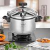 304 Stainless Steel Pressure Cooker - Gas & Induction Compatible, Explosion-Proof, Thickened, Large Capacity for Home & Commercial Use