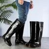 High-top, Non-slip Rubber Rain Boots for Men with Thick Soles, Ideal for Construction and Car Wash.