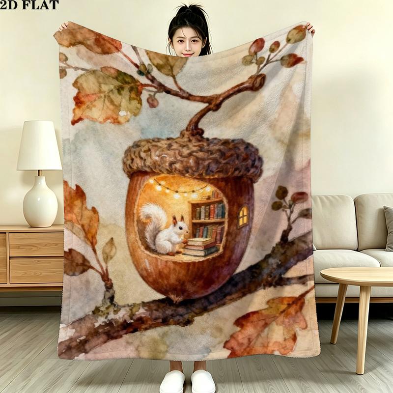 Storybook Art Print Flannel Blanket, High quality Comfortable for All Seasons, Home Decor, Warmth and Comfort, Perfect for Christmas Gifts