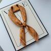 New Hundred Hundred Satin Letter Print Neckerchief 70×70 Silk Scarf Small Square Scarf High Sense of French Scarf