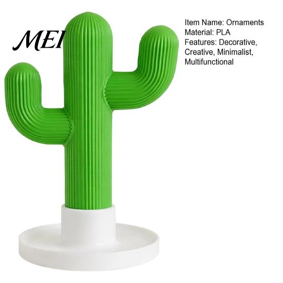 Charging Cable Storage Tray Cactus Headphone Stand And Watch Holder, Desktop Organizer with Headset Tray, 3D Printed Display Rack for Earphones Smart