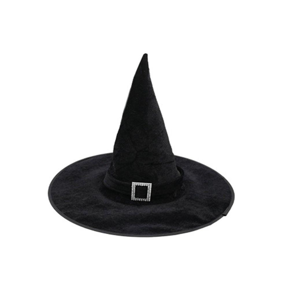 Угол изгиба Шляпа на Хэллоуин Позолоченная Шапка дьявола Панк Хэллоуин Шляпа ведьмы волшебника Ночной клуб