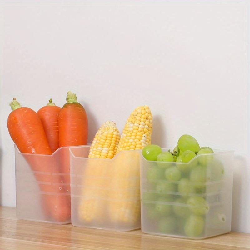 3pcs Refrigerator Storage Bins, Clear Space-Saving PP Storage Bins, Reusable and Durable Food Sorting Box, for Fruit, Vegetable, Egg and Meat