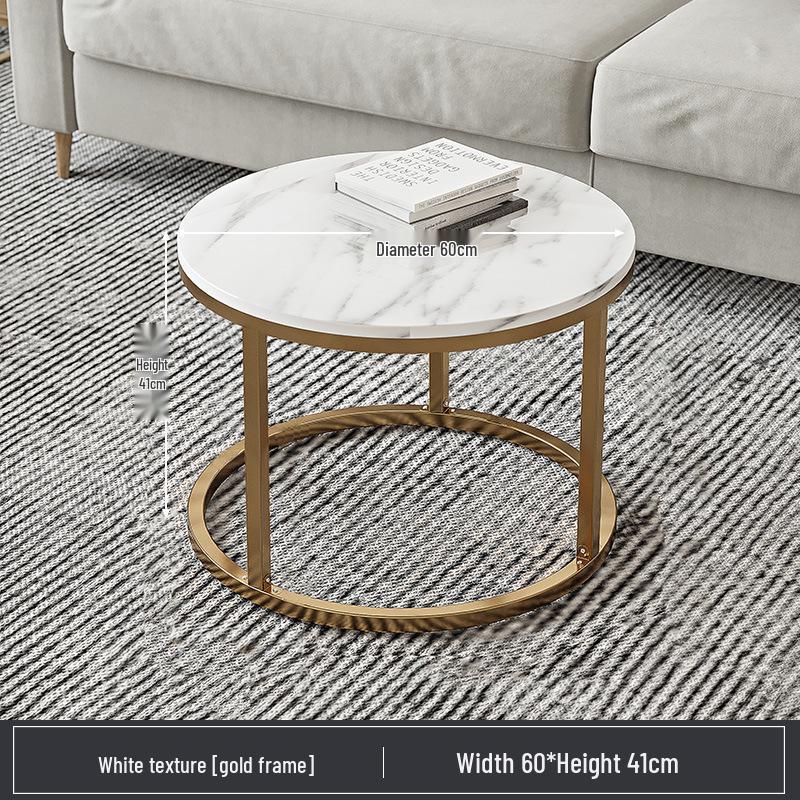 Nordic Minimalist Small Round Coffee Table for Living Room