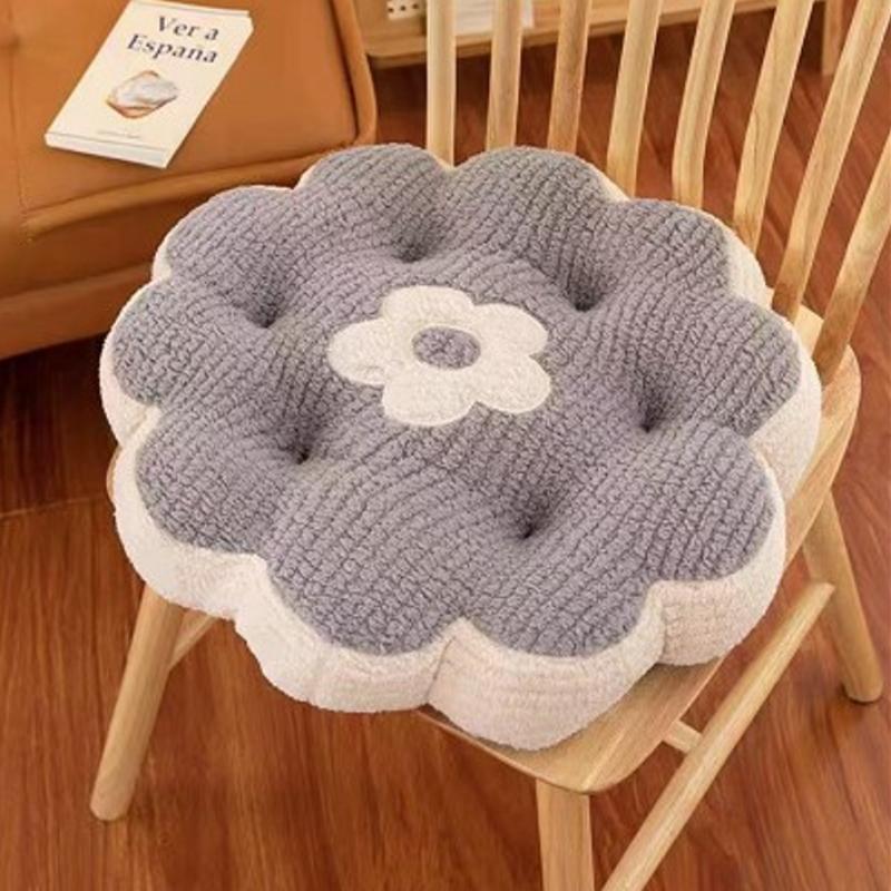 New Solid Color Simple Biscuit Comfortable Cushion Round Waist Protection Cushion Office Seat Square Breathable Cushion Gift