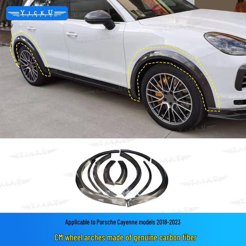 Porsche Cayenne 18-23 CM Model Upgrade Kit: Front/Rear Lip, Side Skirts, Spoiler, Fender Flares