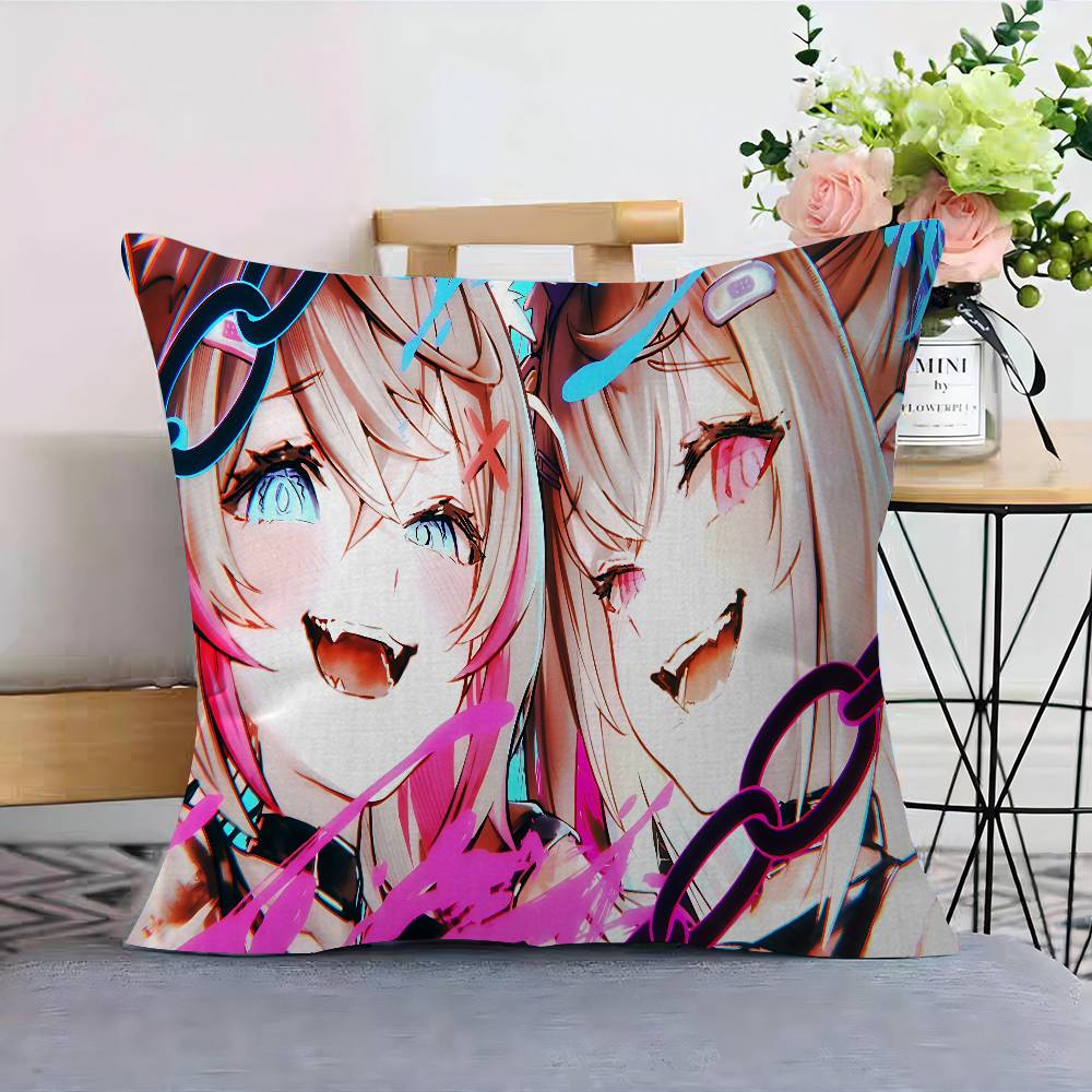 FuwaMoco Fuwawa Mococo Hololive Vtuber Подушка Чехол для подушки Наволочка Гостиная Диван Домашний Декор Индивидуальный