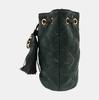 [Pre-Owned] Fleming Mini Green Lambskin Quilted Tassel Shoulder Bag Gold Hardware - Excellent #IG645