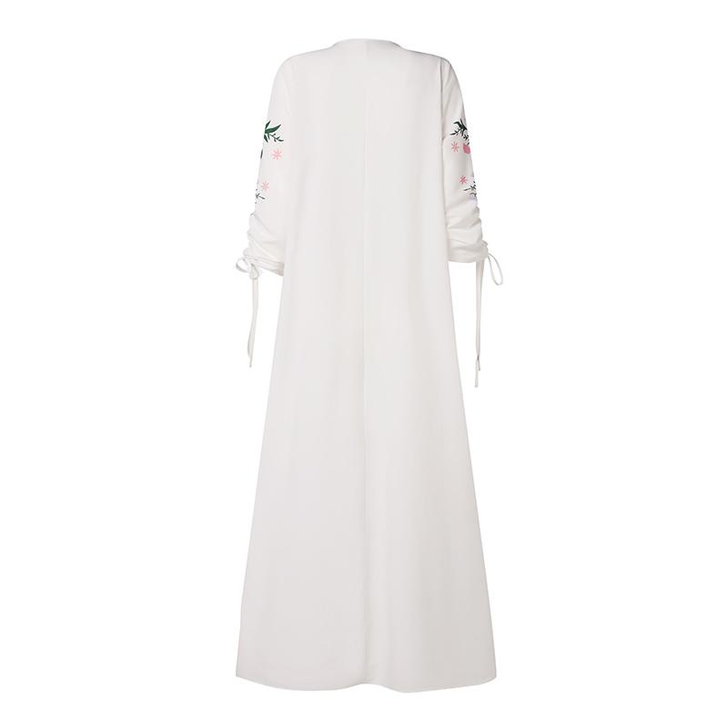 ZANZEA Женское повседневное свободное длинное платье с круглым вырезом и рукавами 3/4 с цветочным принтом