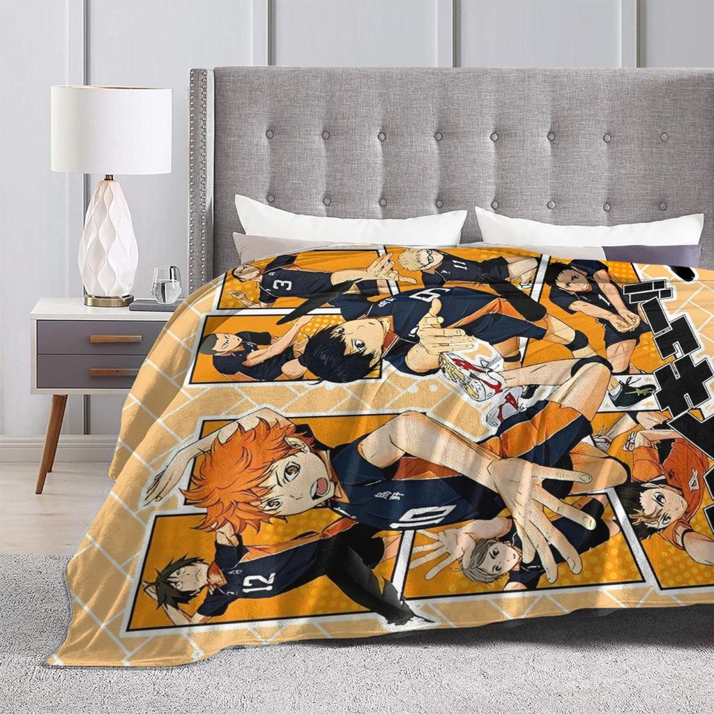 Japanese Anime Haikyuu Blanket Flannel Awesome Soft Throw Blanket for Bed Sofa Textile Decor,