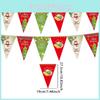 Triangle Christmas Halloween Flag Banner Holiday Party Supplies For Decor Home
