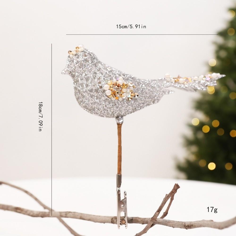 Hollow Design Christmas Tree Bird Decorations Plastic Xmas Tree Ornament Photography Props