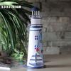 Mediterranean Style Marine Beacon LED Iron Lighthouse Sea Decoration Wedding Home Cafe Bar Desktop Decor Christmast Gifts