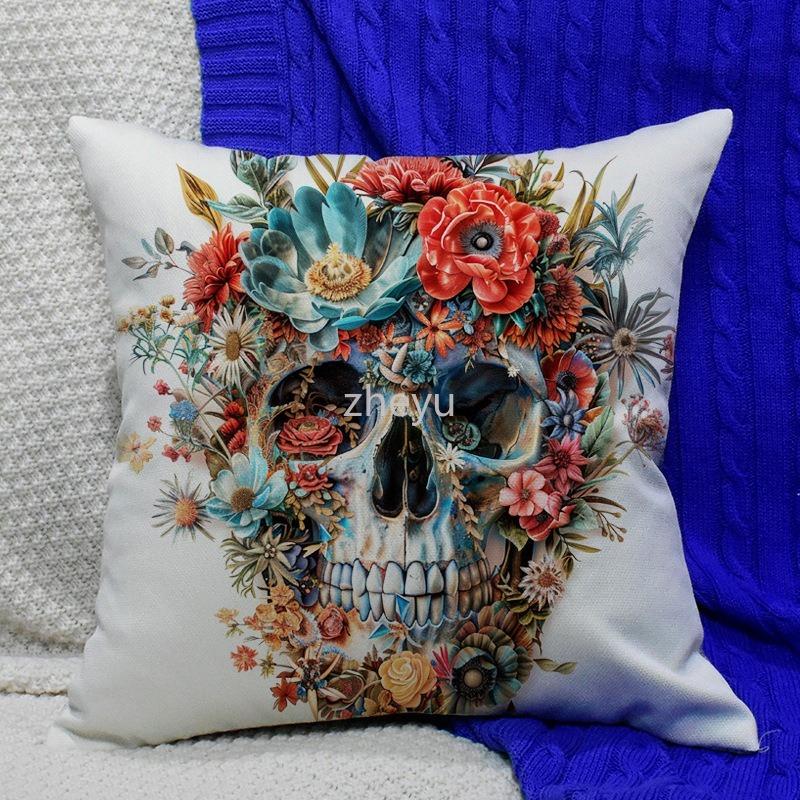 Наволочка для украшения вечеринки на Хэллоуин, наволочка с изображением замка-призрака из тыквы, подходит для украшения дома, гостиной, дивана, комнаты