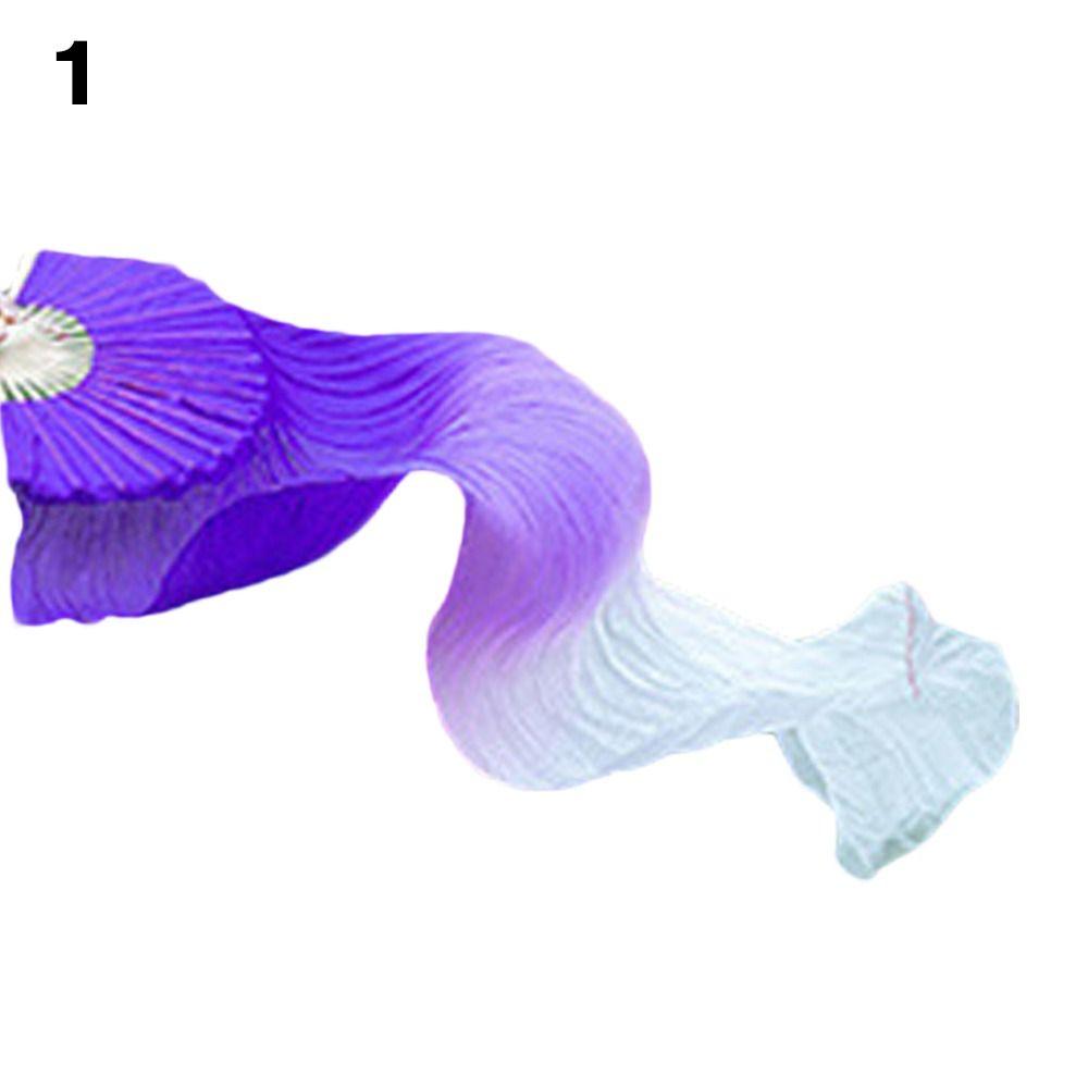 150см Танцевальные Практические Градиентные Цветные Длинные Шелковые Веера Шелковые Веера Танец Живота Веер из Вискозного Шелка